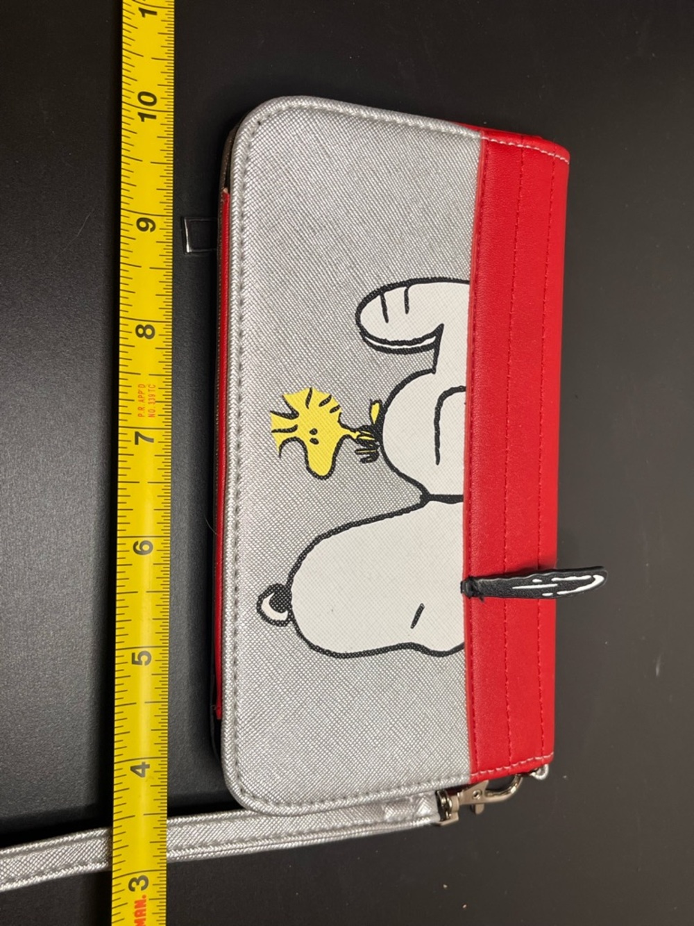 Snoopy & Woodstock Silver and Red Zip Wallet
